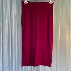 Forever 21 Magenta Knee Length Skirt Size S